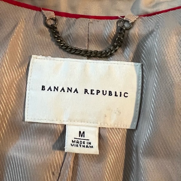 Banana Republic Trench Coat mid-length Classic Camel Tan Medium - Picture 3 of 5